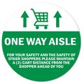 Signmission One Way Aisle For Your Saftety Non-Slip Floor Graphic, 11" x 11", FD-X-11-99981 FD-X-11-99981